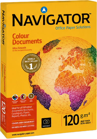 Navigator Colour Documents — papel A4 120 g/m² para documentos a color